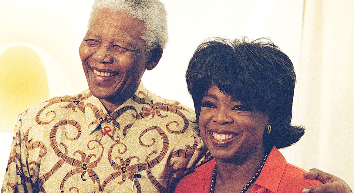 Nelson Mandela en Oprah Winfrey