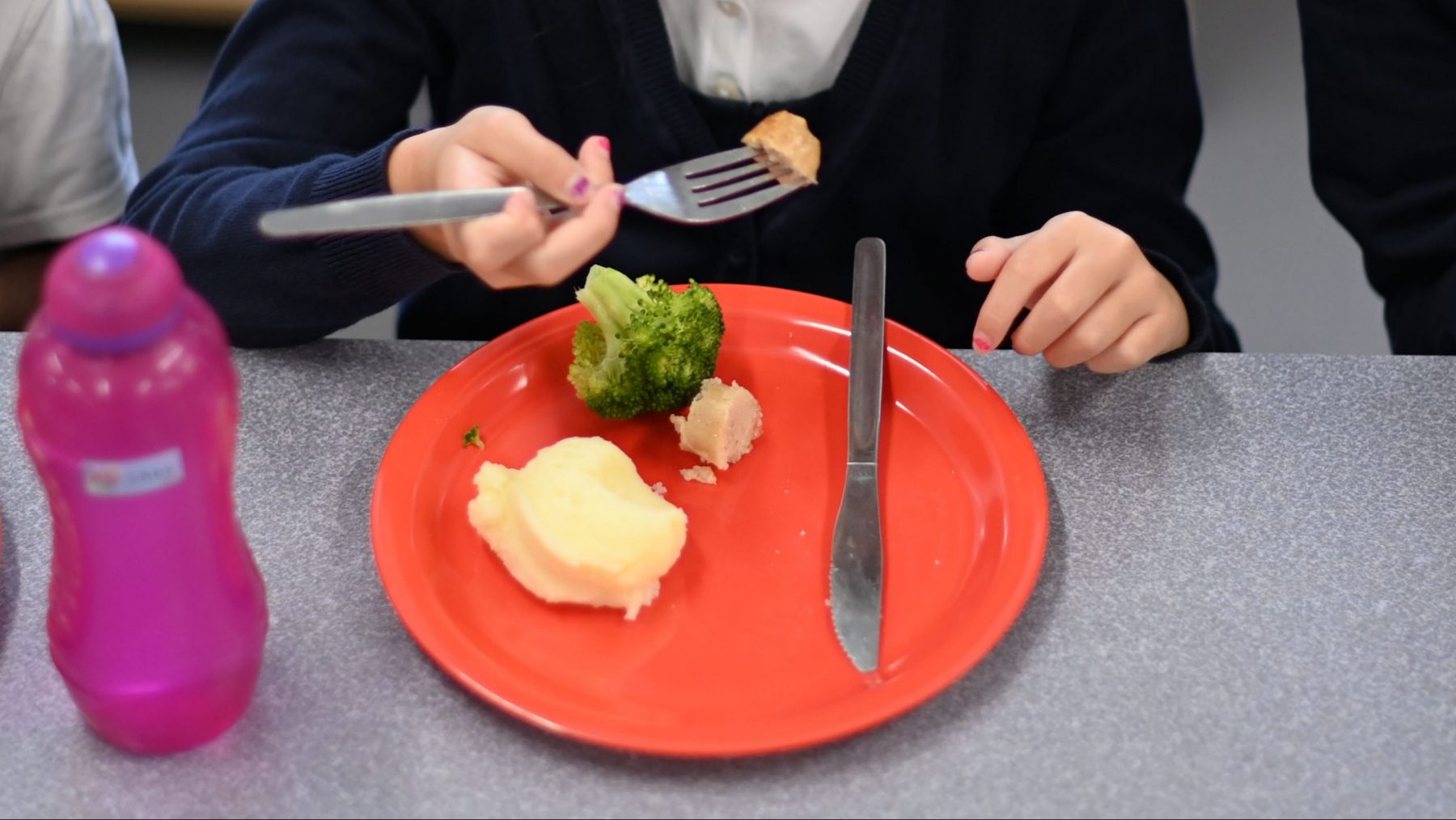 Less overweight children with school lunch and exercise