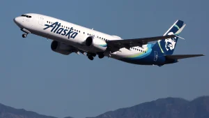 Thumbnail voor Verloren deurpaneel van vliegtuig Alaska Airlines duikt op in tuin docent