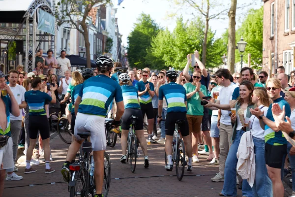 Fietstocht van vriendengroep