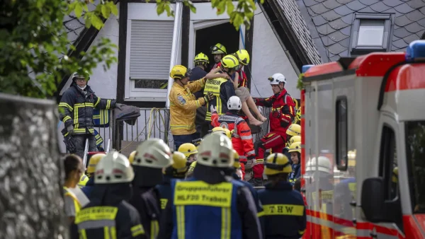 Persoon wordt gered uit ingestort hotel in Duitsland