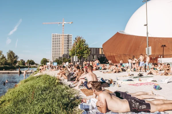 stadsstrand in Nederland