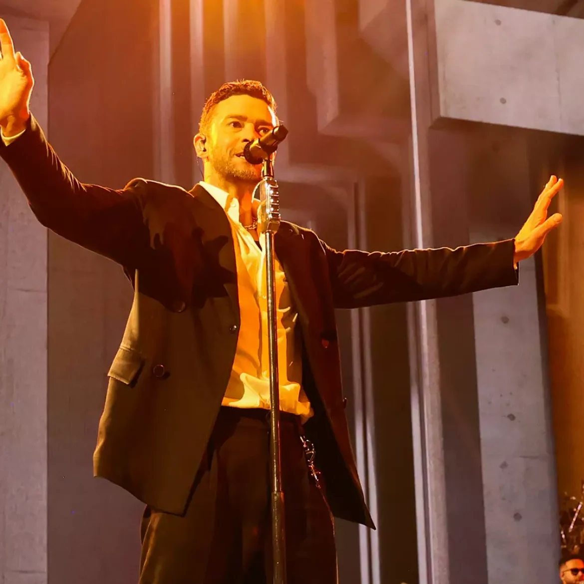 Justin Timberlake tijdens optreden