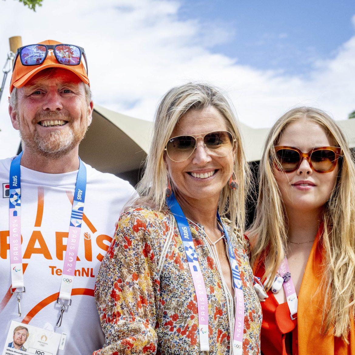 De Koninklijke familie op de Olympische Spelen bij de finale vrouwen mountainbike crosscountry