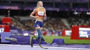 Thumbnail voor Volledig Nederlands podium tijdens Paralympische Spelen op 100 meter sprint