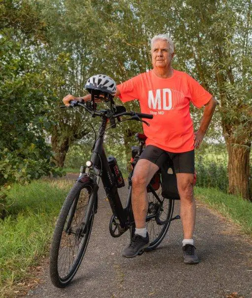 Pieter fietst voor MD