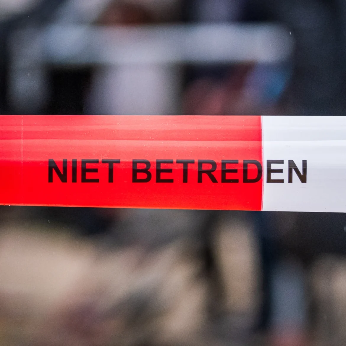 Afzetlint van de politie bij een locatie