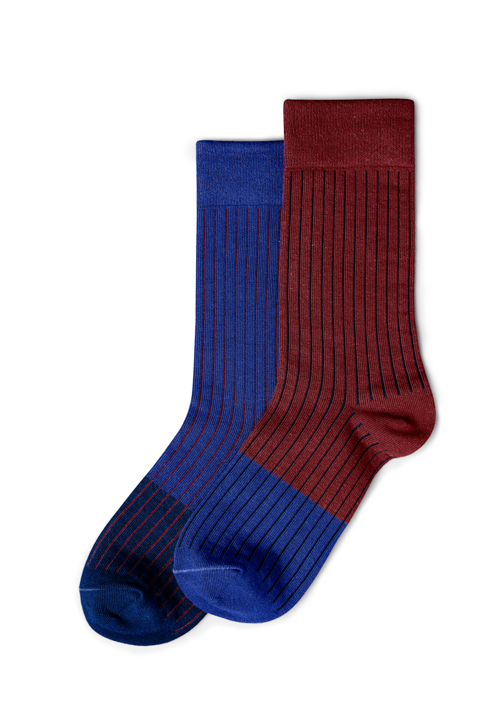 Alzheimer Socks in blauw en rood