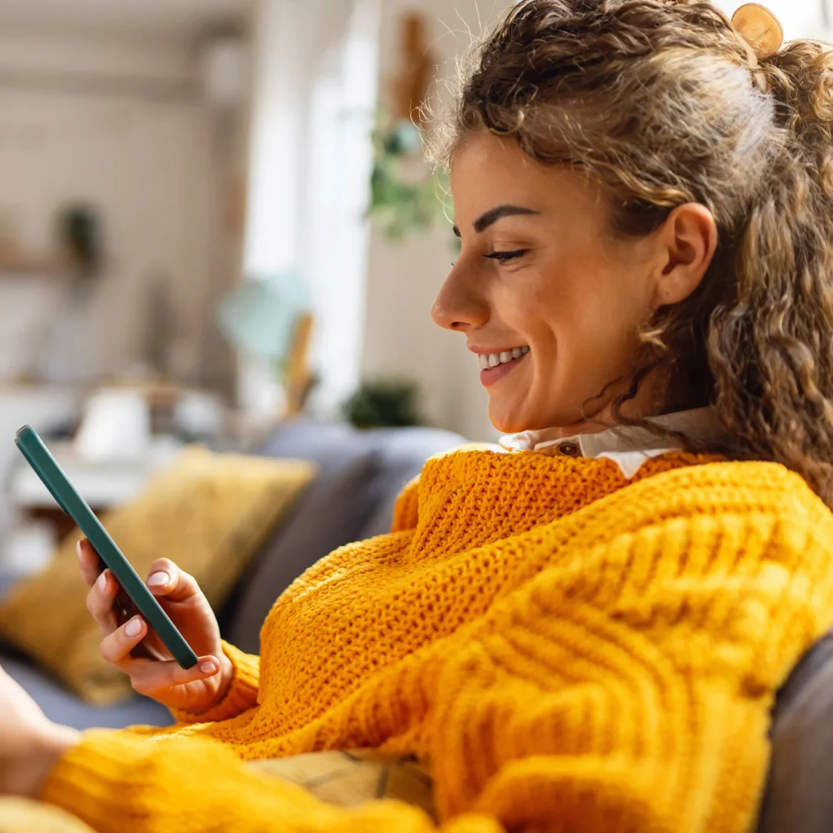 Vrouw met telefoon