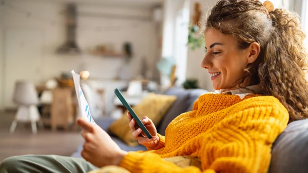 Vrouw met telefoon