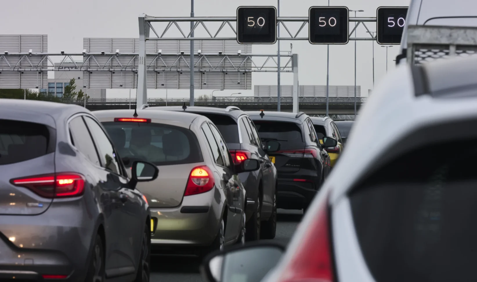 drukke spits vanwege de herfstvakantie