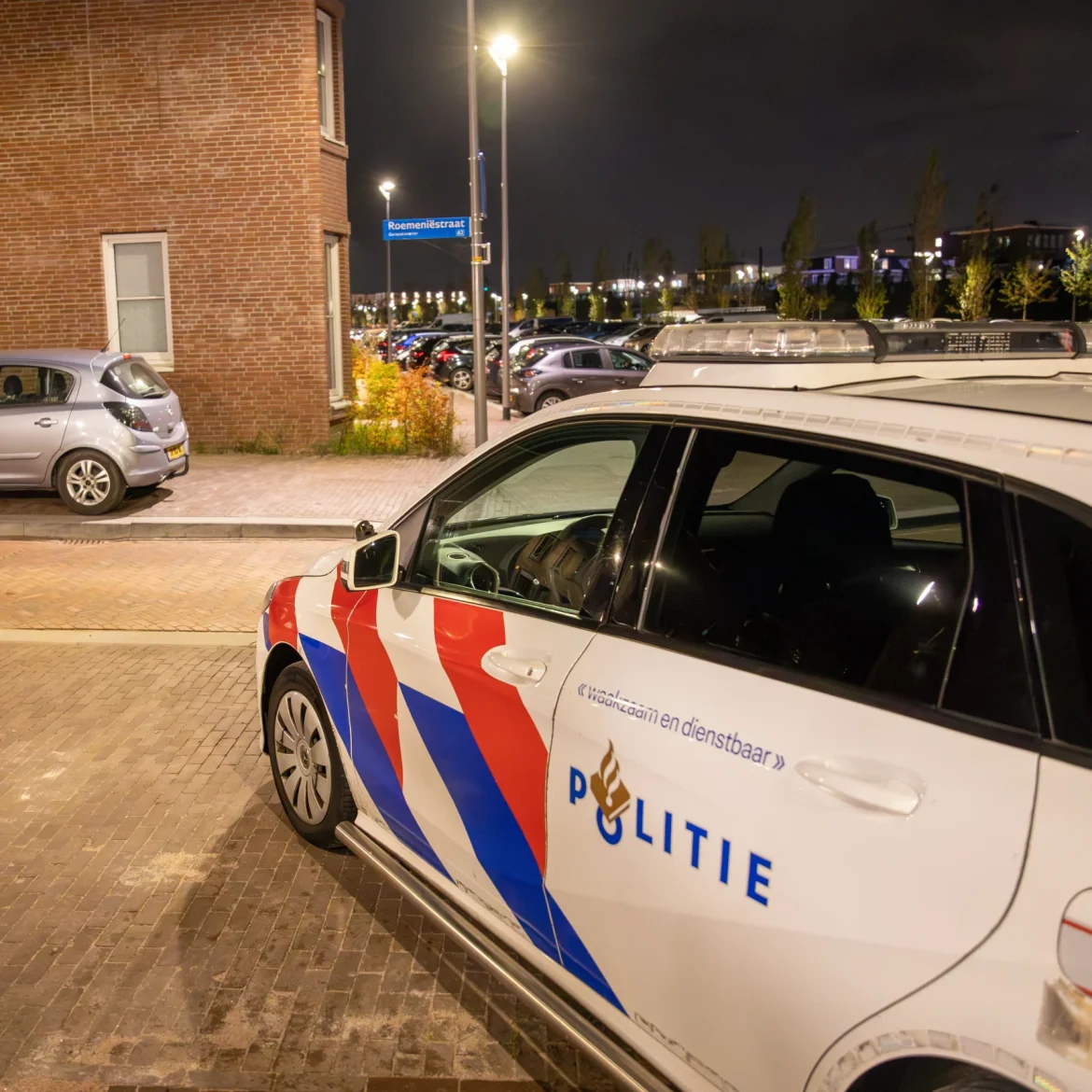 politie in de straat na steekpartij Hardenberg