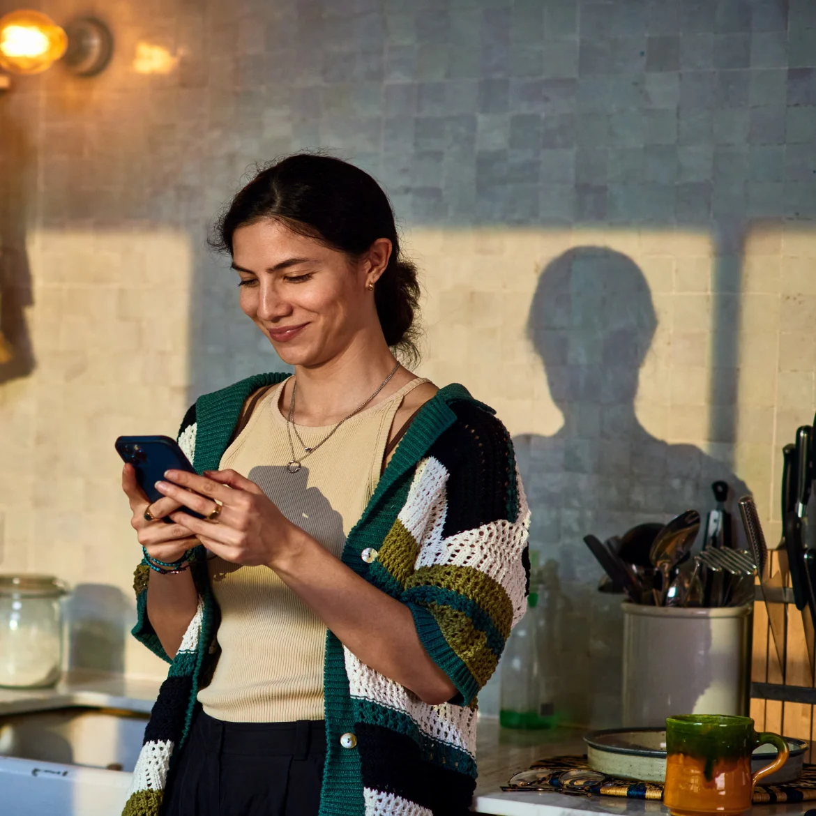 Vrouw in keuken