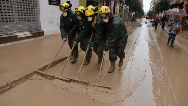 Overstromingen door regen Valencia