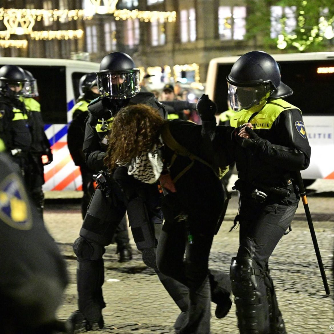 Toch pro-Palestijnse demonstranten op de Dam, politie doet aanhoudingen