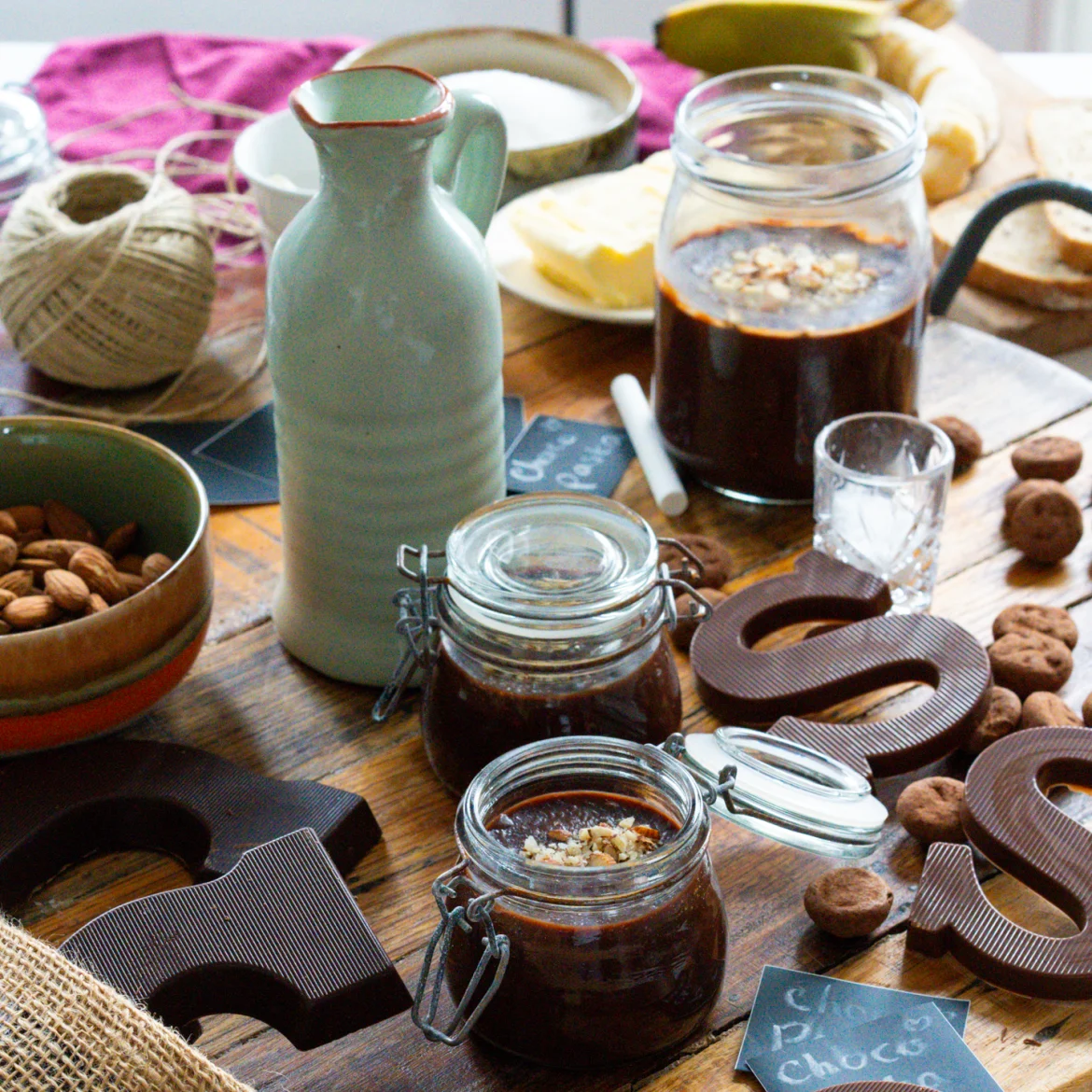 Chocoladeletters pasta