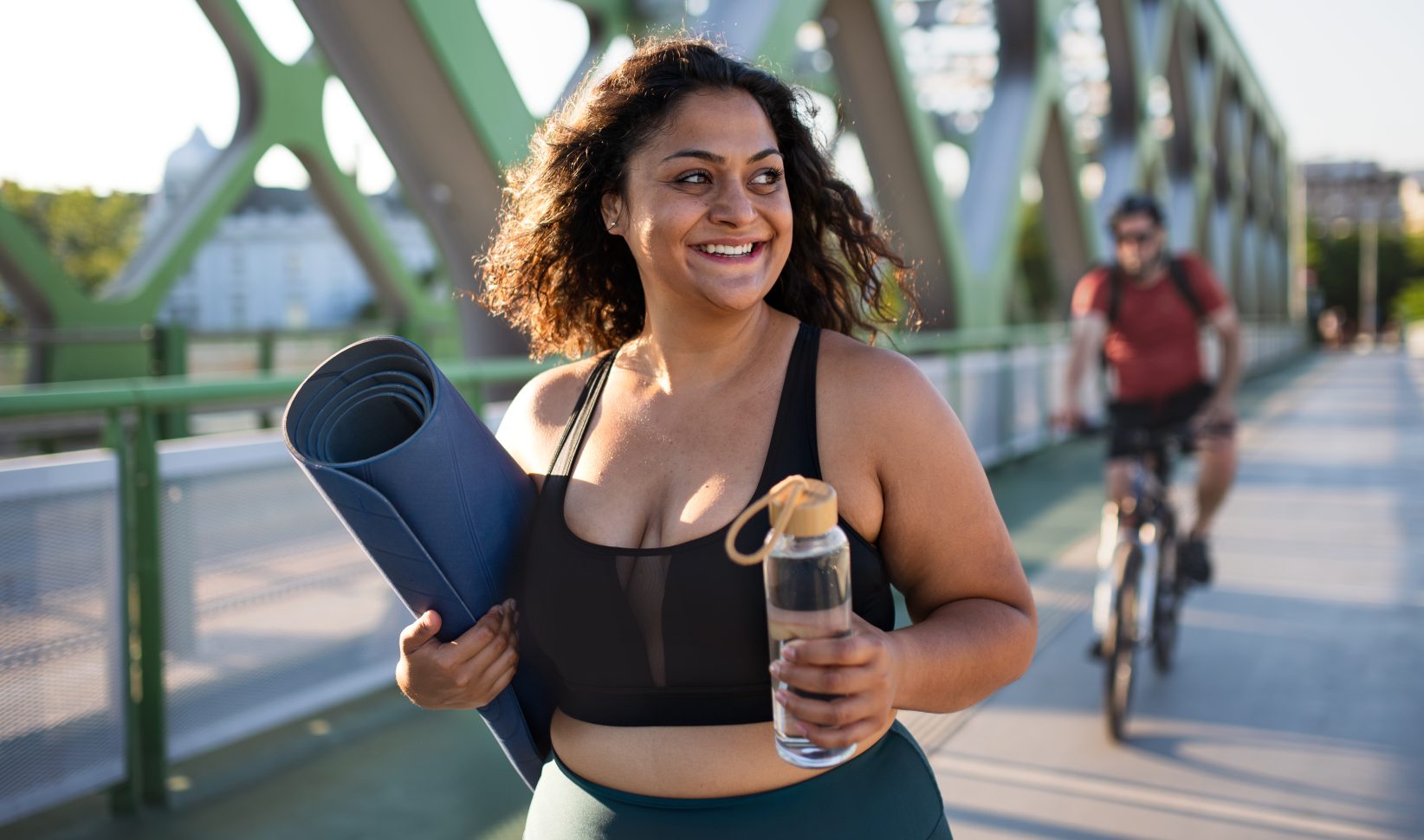 vrouw sporten buiten