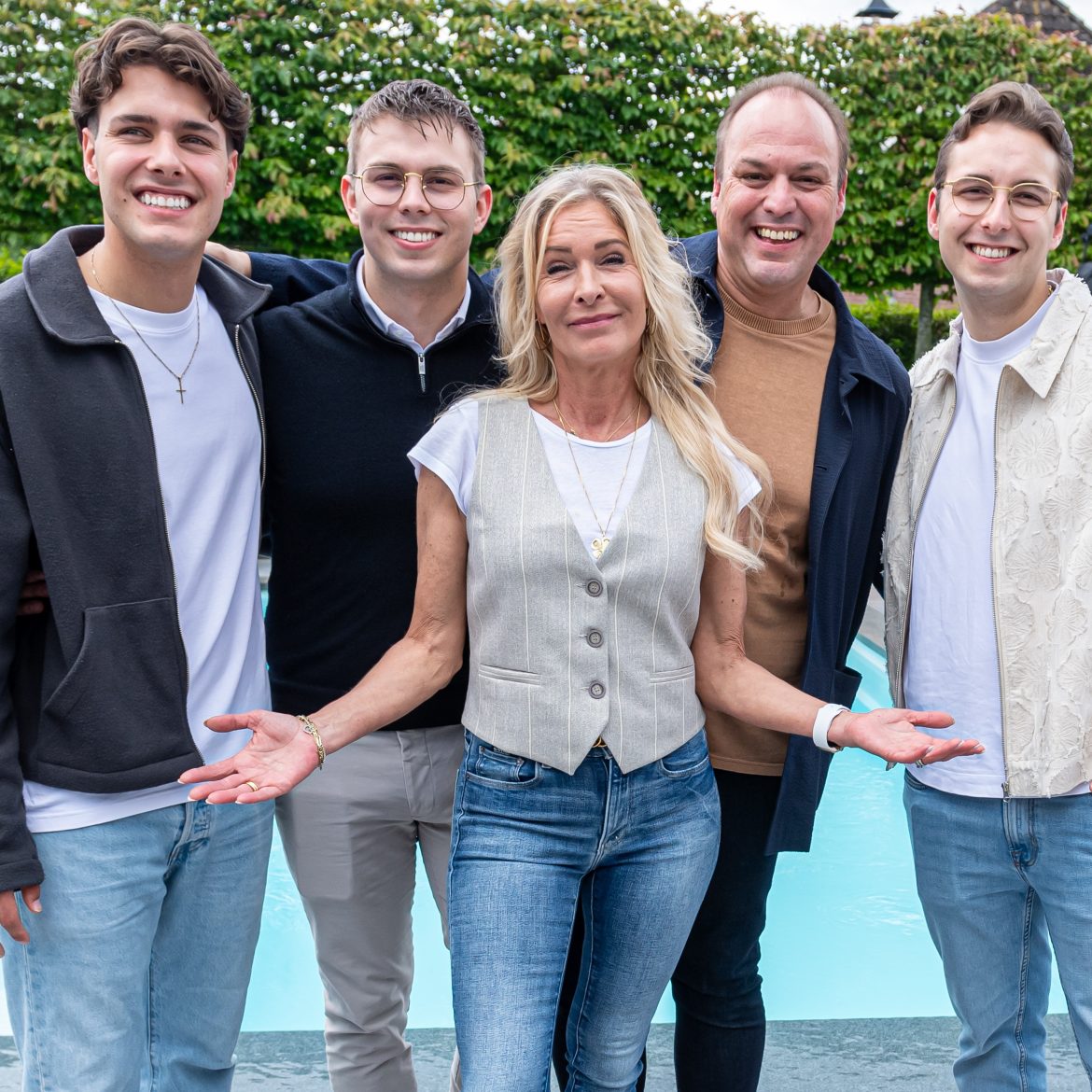 Frans Bauer junior en de rest van de familie Bauer