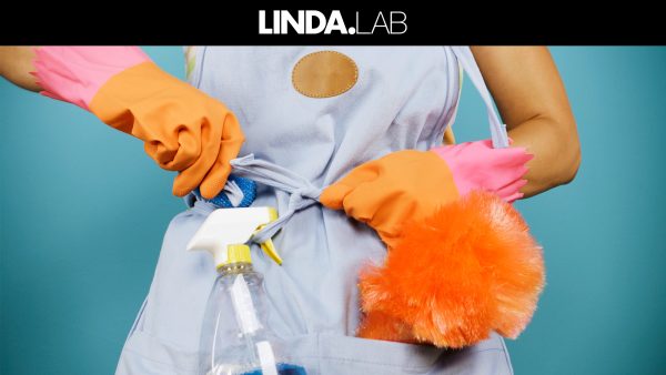 vrouw schoonmaken linda lab