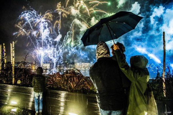 jaarwisseling met vuurwerk