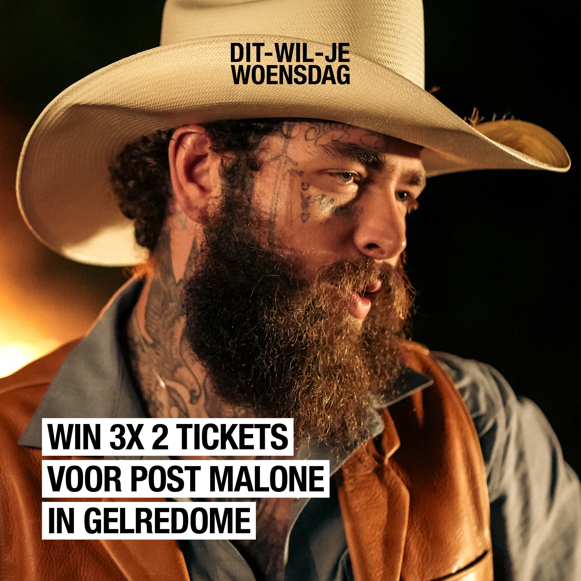 Congratulations: win 3 x 2 tickets voor de show van Post Malone in GelreDome op 9 september