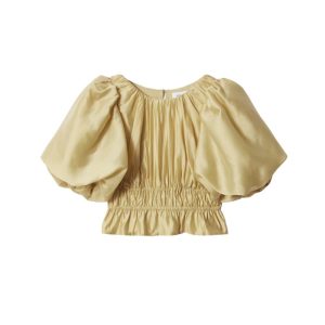 botergele items blouse met pofbouwen