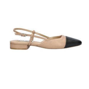 slingbacks zonder hak beige en zwart