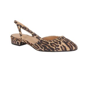 slingbacks zonder hak panterprint