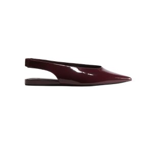 slingbacks zonder hak bordeauxrood