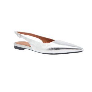 slingbacks zonder hak zilver